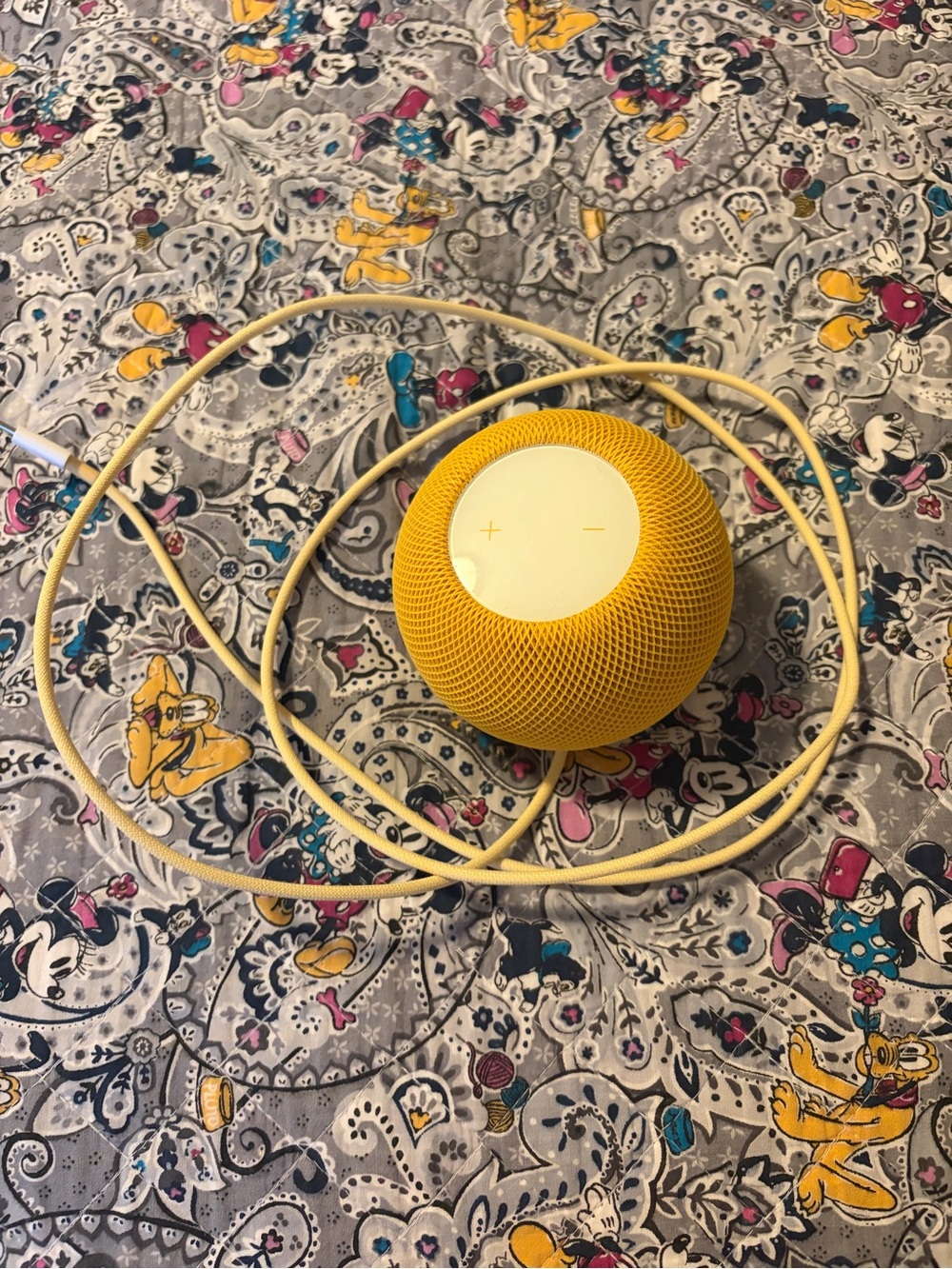 Apple Yellow HomePod mini Smart Speaker with Matching Yellow Cable - Picture 2 of 2